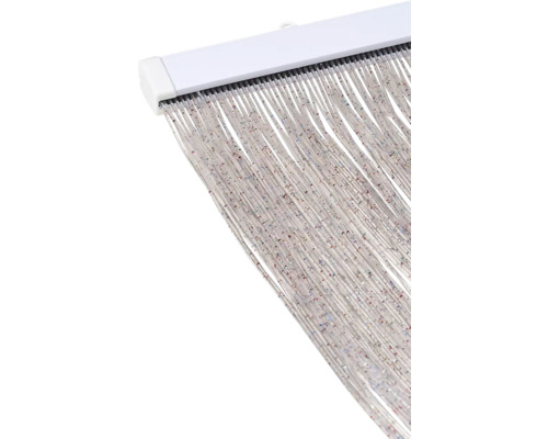 Dekorativ gardin med trådar