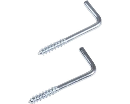 Två metallskruvkrokar