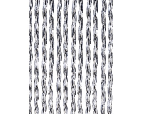 Flera silverfärgade trådar i rad