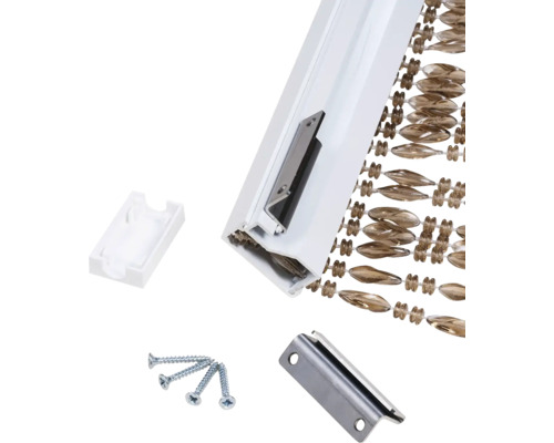 Pärlgardin med tillbehör för montering