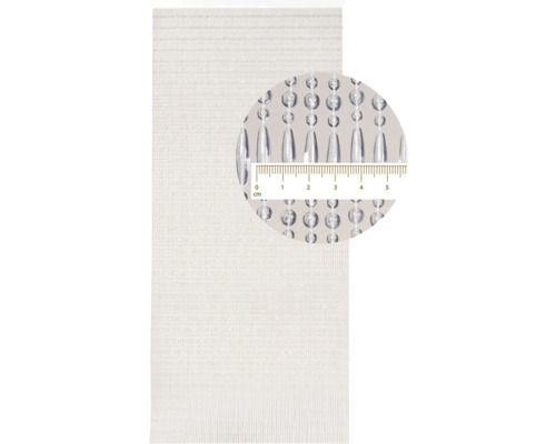 Dekorativa sjalar med pärlfransar och centimeterindikation för storleksbestämning