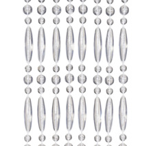 Dekorationsgardin med transparenta pärlor