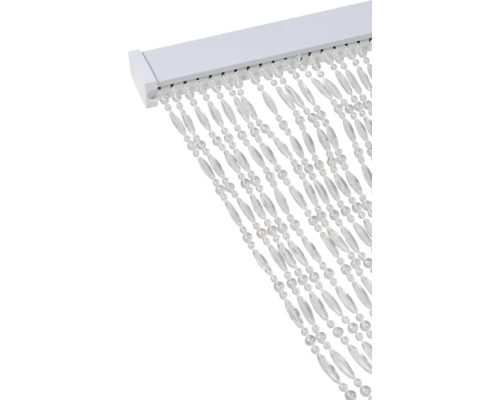 Dekorativa sjalar med pärlor på en hängskena