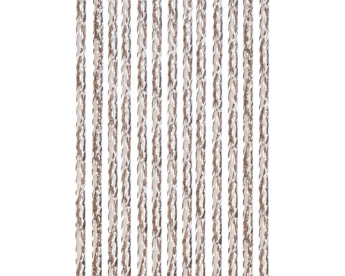 Detaljvy av silverfärgade, tvinnade bindtrådsremsor