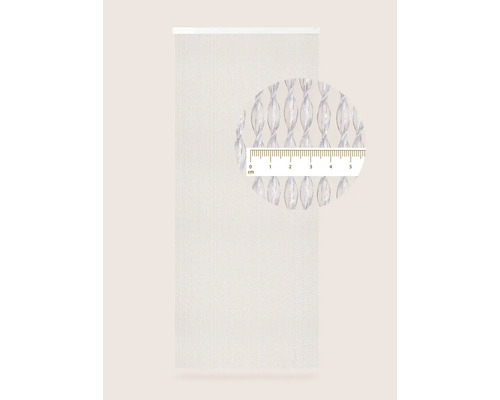 Dekorativa sjalar med en dekorativ struktur och en detaljvy med en linjal.