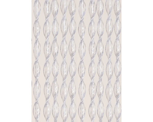 Dekorativ rumsavdelarkedja med transparenta, vridna element