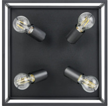 Fyrkantig taklampa med fyra glödlampor