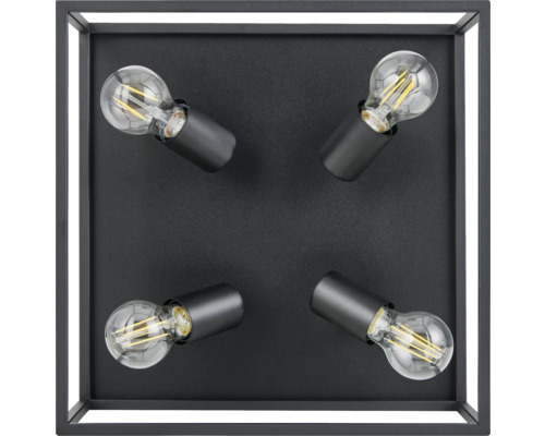 Fyrkantig taklampa med fyra glödlampor