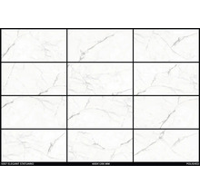 Polerade plattor med marmorlook, format 600x1200 mm