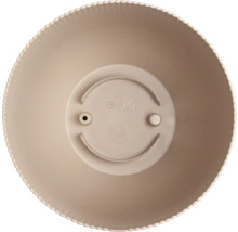 Elho planteringsskål i plast i beige, sedd uppifrån.