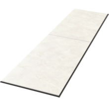 Golvplatta med marmoreffekt av fint stengods i rektangulär form.