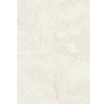 Golvplatta i marmorlook med subtil ådring.