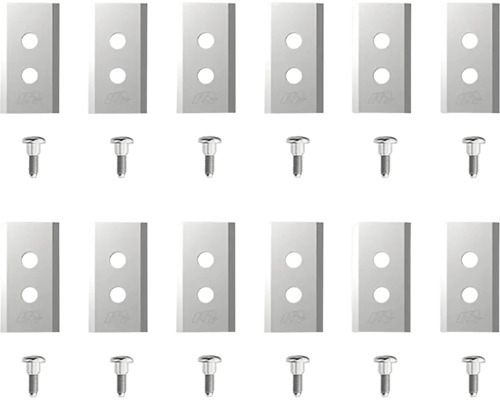 Reservknivsset för robotgräsklippare, 12 stålknivar och 12 skruvar.