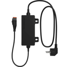 Ambiton transformator för LED-belysning med stickkontakt, monteringsöglor och anslutningskabel.