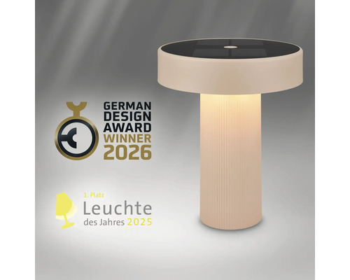 Cylindrisk bordslampa, vinnare av German Design Award 2026 och 1:a plats Årets lampa 2025.