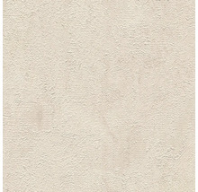 Beige non-woventapet med strukturerad yta i putsimitation.