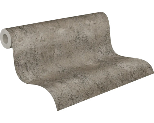 Non-woventapet med stenlook och betongstruktur i grått och beige.