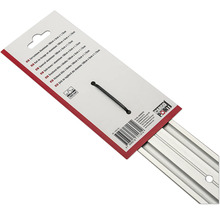 Spårskena i aluminium 100 centimeter gånger 5 centimeter gånger 1,15 centimeter, belastningskapacitet 1000 dekanewton, med Cargo Point Logo.