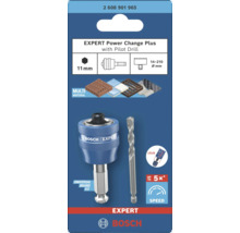 Bosch Expert Power Change Plus-adapter med 11 millimeter sexkantsskaft och centrumborr för hålsågar från 14 till 210 millimeter.