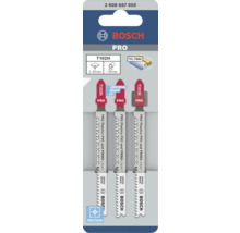 Bosch Professional sticksågsblad T102H för rena snitt i PVC och PMMA, för materialtjocklekar från 3 till 30 millimeter, 3 stycken.