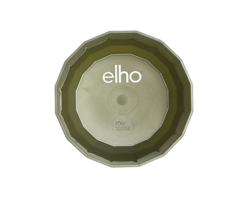 elho Logo, runt fat för blomkrukor av 100 procent återvunnen och återvinningsbar plast, vy uppifrån