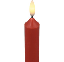 LED-blockljus i rött med flamformad LED-lampa.