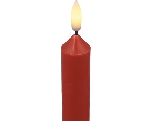 LED-blockljus i rött med flamformad LED-lampa.