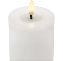 Vitt LED blockljus med en realistiskt lysande flamma.