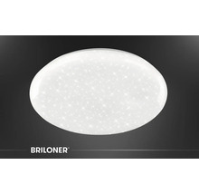 Rund LED-taklampa med stjärnhimmeleffekt. Briloner Logo.