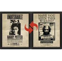 Harry Potter 3D-lentikulär affisch i svart ram med växlande motiv av Harry Potter och Sirius Black.