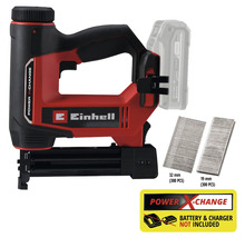Einhell batteridriven dyckertpistol Power X-Change inklusive 300 stycken 32 millimeter och 300 stycken 19 millimeter klammer. Utan batteri och laddare.