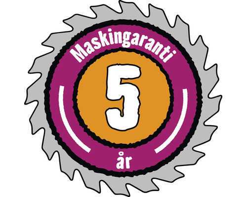 5 års maskingaranti