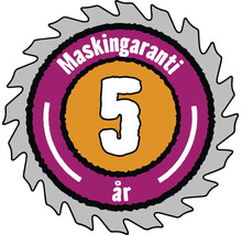 5 års maskingaranti