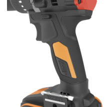 Ergonomiskt grepp på en Worx sladdlös borrskruvdragare med PowerShare-logotyp och bithållare.
