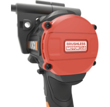 Detaljvy av ett Worx elverktyg med borstlös motor 2.0.