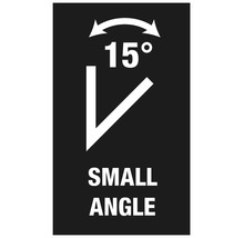 Symbol liten vinkel 15 grader