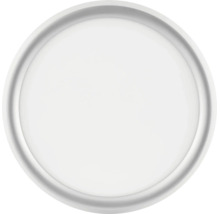 Rund, platt LED-taklampa i modern design.