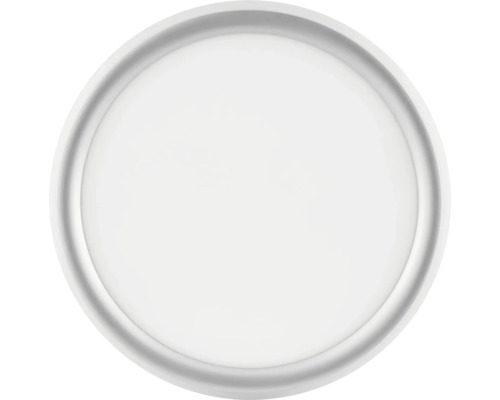 Rund, platt LED-taklampa i modern design.