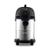 Nilfisk våt- och torrdammsugare Multi II 30 T Inox VSC med behållare i rostfritt stål, eluttag och hjul.