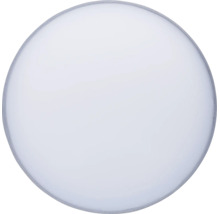 Rund LED-taklampa i platt design med vit diffusor.