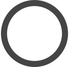 Platt tätningsring för sanitets- eller rörsystem.