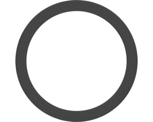 Platt tätningsring för sanitets- eller rörsystem.