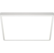 Rektangul%e4r LED-panel med platt vit ram f%f6r tak- eller v%e4ggmontering.