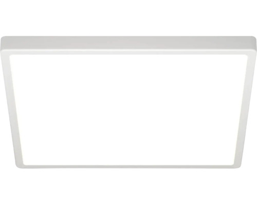 Rektangul%e4r LED-panel med platt vit ram f%f6r tak- eller v%e4ggmontering.