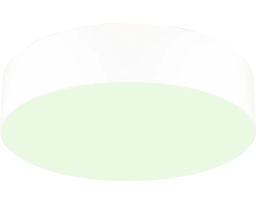 Rund LED-taklampa i platt design.
