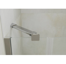 Stabiliseringsstång för duschvägg i glas, metall, väggfäste.