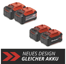 Einhell Power X-Change batterier, 18 Volt, 5,2 Amperetimmar, Litiumjon, jämförelse av gammal och ny design med samma batteriteknik.