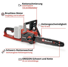 Batteridriven motorsåg EINHELL GP-LC 36/35 Li 35cm utan batteri & laddare (2x18V)