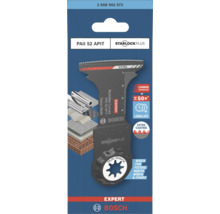 Bosch Expert Starlock Plus instickssågblad PAI 52 APIT för multielement i förpackning med information om livslängd och kompatibilitet.