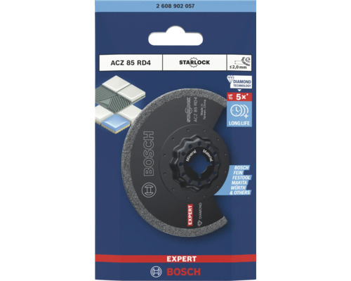 Bosch Starlock segmentsågklinga ACZ 85 RD4 Expert Diamond för mineralmaterial i förpackning